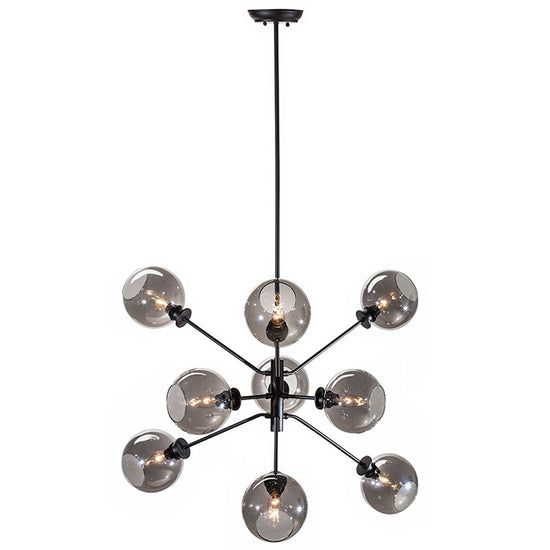 Atom Grey Glass Pendant Lighting LIGHTING Nuevo     Four Hands, Burke Decor, Mid Century Modern Furniture, Old Bones Furniture Company, Old Bones Co, Modern Mid Century, Designer Furniture, https://www.oldbonesco.com/