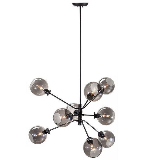 Atom Grey Glass Pendant Lighting LIGHTING Nuevo     Four Hands, Burke Decor, Mid Century Modern Furniture, Old Bones Furniture Company, Old Bones Co, Modern Mid Century, Designer Furniture, https://www.oldbonesco.com/