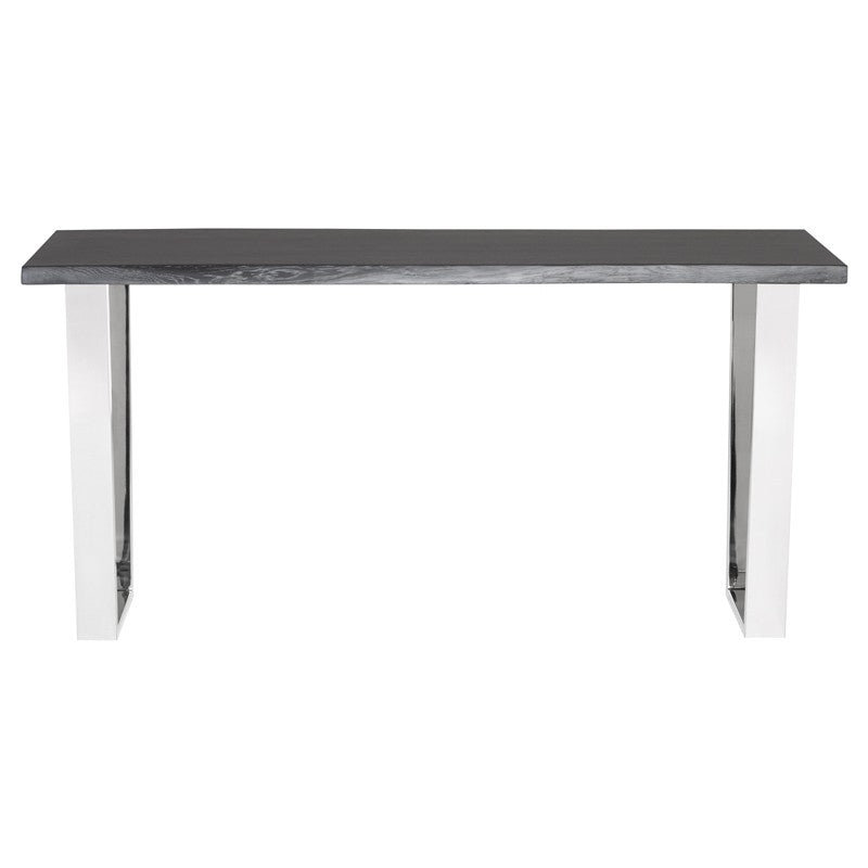 Load image into Gallery viewer, Versailles Console Oxidized Grey, Polished StainlessConsole Table Nuevo  Oxidized Grey, Polished Stainless   Four Hands, Burke Decor, Mid Century Modern Furniture, Old Bones Furniture Company, Old Bones Co, Modern Mid Century, Designer Furniture, https://www.oldbonesco.com/
