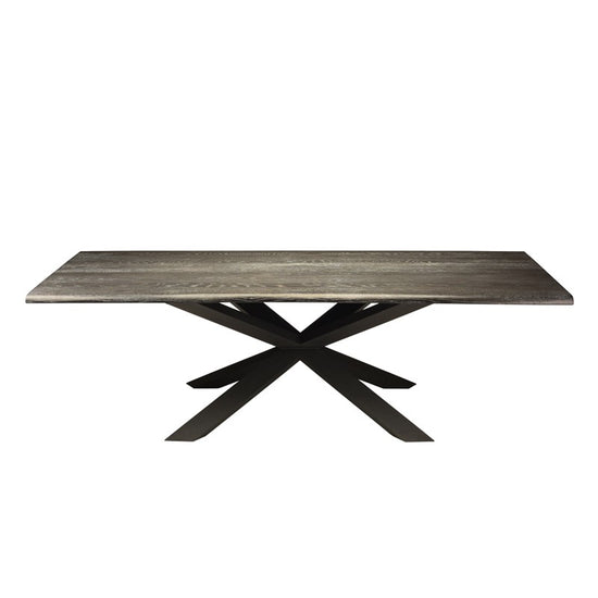 Couture Oxidized Grey Wood Dining Table Small / Matte BlackDining Table Nuevo  Small Matte Black  Four Hands, Mid Century Modern Furniture, Old Bones Furniture Company, Old Bones Co, Modern Mid Century, Designer Furniture, https://www.oldbonesco.com/