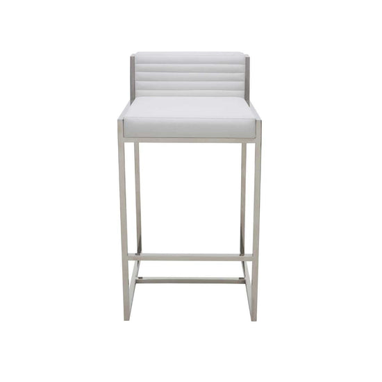 Zola White Leather Counter Stool Counter Stool Nuevo     Four Hands, Burke Decor, Mid Century Modern Furniture, Old Bones Furniture Company, Old Bones Co, Modern Mid Century, Designer Furniture, https://www.oldbonesco.com/