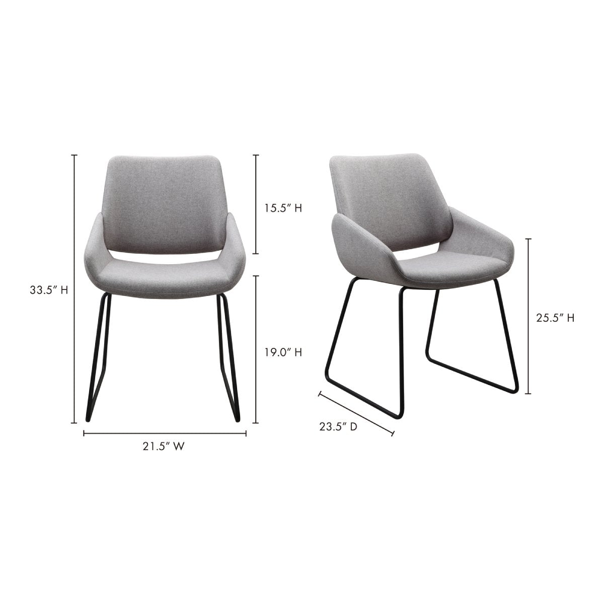 Lisboa Dining Chair Light Grey Dining Chairs Moe's     Four Hands, Burke Decor, Mid Century Modern Furniture, Old Bones Furniture Company, Old Bones Co, Modern Mid Century, Designer Furniture, https://www.oldbonesco.com/