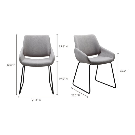 Lisboa Dining Chair Light Grey Dining Chairs Moe's     Four Hands, Burke Decor, Mid Century Modern Furniture, Old Bones Furniture Company, Old Bones Co, Modern Mid Century, Designer Furniture, https://www.oldbonesco.com/
