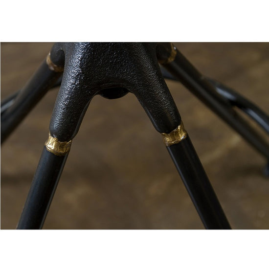 Load image into Gallery viewer, Akron Bar Stool - Jin Green Leather BAR AND COUNTER STOOL District Eight     Four Hands, Burke Decor, Mid Century Modern Furniture, Old Bones Furniture Company, Old Bones Co, Modern Mid Century, Designer Furniture, https://www.oldbonesco.com/
