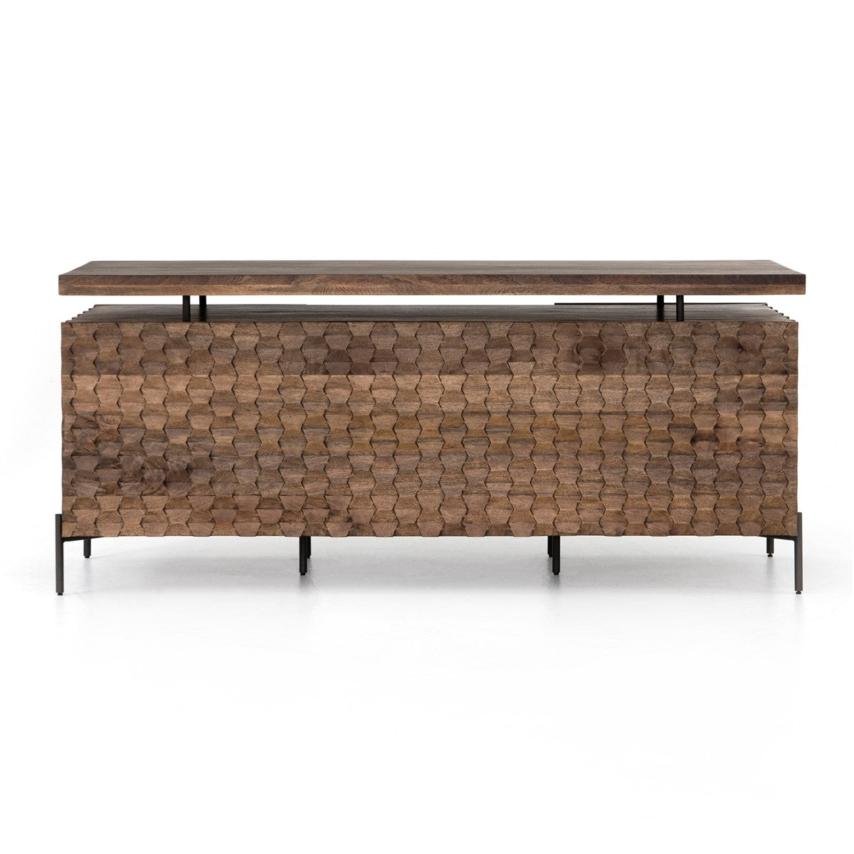 Raffael Desk-Antique Brown Desk Four Hands     Four Hands, Burke Decor, Mid Century Modern Furniture, Old Bones Furniture Company, Old Bones Co, Modern Mid Century, Designer Furniture, https://www.oldbonesco.com/