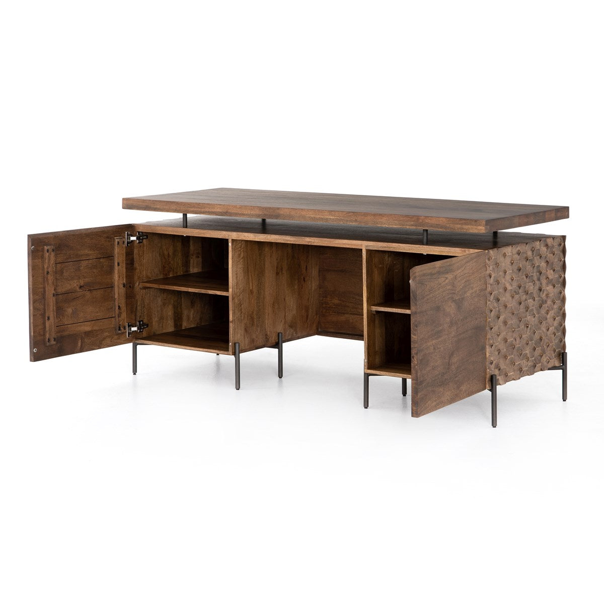 Raffael Desk-Antique Brown Desk Four Hands     Four Hands, Burke Decor, Mid Century Modern Furniture, Old Bones Furniture Company, Old Bones Co, Modern Mid Century, Designer Furniture, https://www.oldbonesco.com/