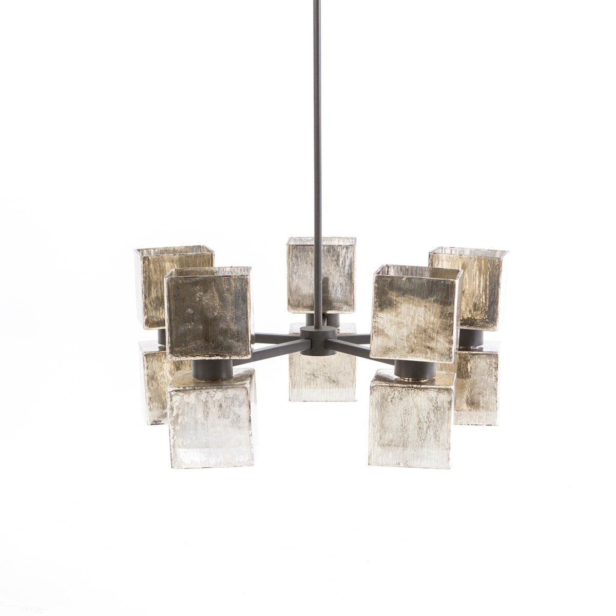 Load image into Gallery viewer, Ava Large Chandelier-Aged Metallic Glass Chandelier Four Hands     Four Hands, Burke Decor, Mid Century Modern Furniture, Old Bones Furniture Company, Old Bones Co, Modern Mid Century, Designer Furniture, https://www.oldbonesco.com/
