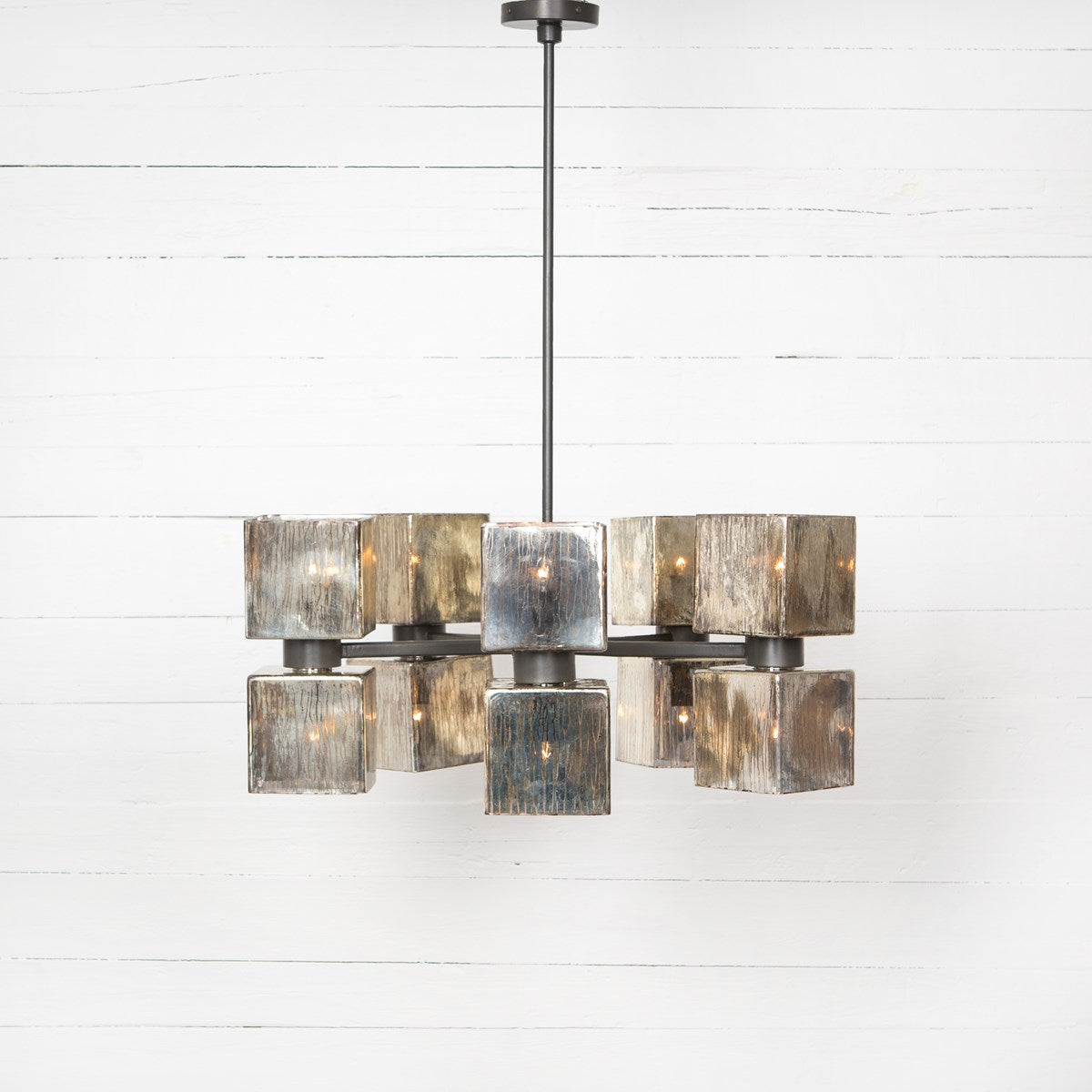 Load image into Gallery viewer, Ava Large Chandelier-Aged Metallic Glass Chandelier Four Hands     Four Hands, Burke Decor, Mid Century Modern Furniture, Old Bones Furniture Company, Old Bones Co, Modern Mid Century, Designer Furniture, https://www.oldbonesco.com/

