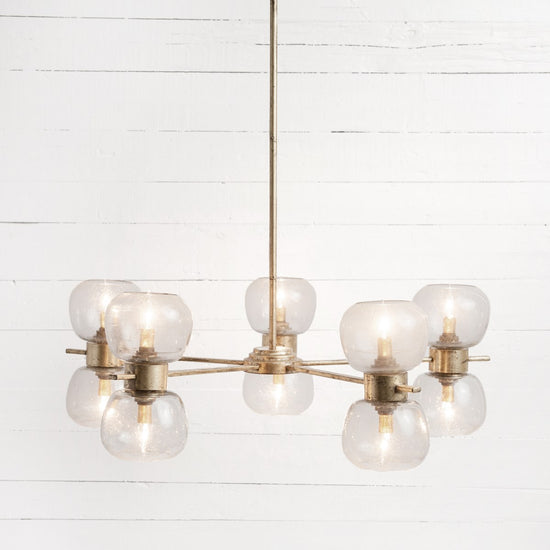 Pearson Chandelier-Gold Leafed Iron Chandelier Four Hands     Four Hands, Burke Decor, Mid Century Modern Furniture, Old Bones Furniture Company, Old Bones Co, Modern Mid Century, Designer Furniture, https://www.oldbonesco.com/