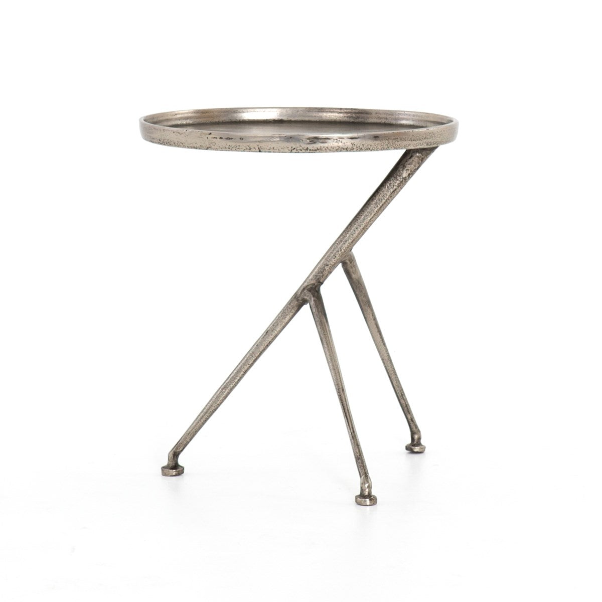 Schmidt Accent Table Raw Antique NickelTable Four Hands  Raw Antique Nickel   Four Hands, Burke Decor, Mid Century Modern Furniture, Old Bones Furniture Company, Old Bones Co, Modern Mid Century, Designer Furniture, https://www.oldbonesco.com/