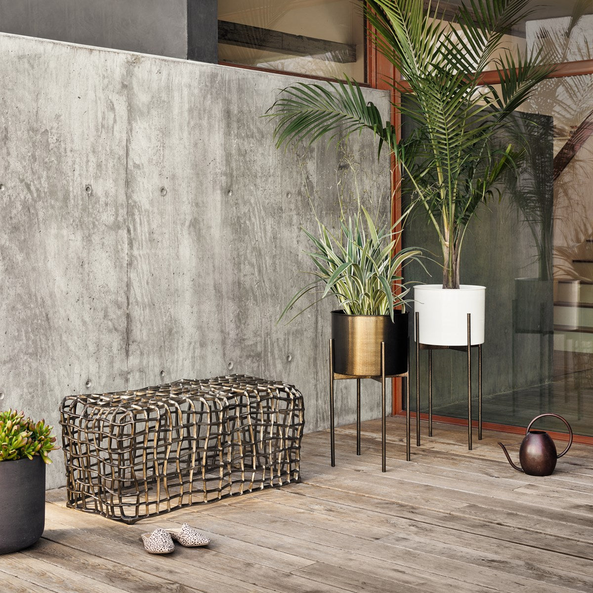 Zander Outdoor Bench-Aged Bronze Outdoor Bench Four Hands     Four Hands, Burke Decor, Mid Century Modern Furniture, Old Bones Furniture Company, Old Bones Co, Modern Mid Century, Designer Furniture, https://www.oldbonesco.com/