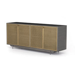 Hendrick Media Console Media Unit Four Hands     Four Hands, Burke Decor, Mid Century Modern Furniture, Old Bones Furniture Company, Old Bones Co, Modern Mid Century, Designer Furniture, https://www.oldbonesco.com/