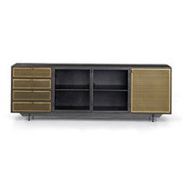 Hendrick Media Console Media Unit Four Hands     Four Hands, Burke Decor, Mid Century Modern Furniture, Old Bones Furniture Company, Old Bones Co, Modern Mid Century, Designer Furniture, https://www.oldbonesco.com/