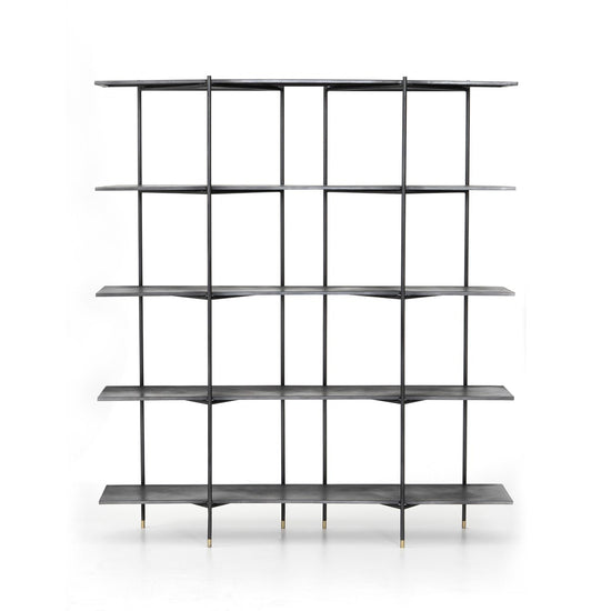 Vito Bookshelf- Distressed Iron Bookshelf Four Hands     Four Hands, Burke Decor, Mid Century Modern Furniture, Old Bones Furniture Company, Old Bones Co, Modern Mid Century, Designer Furniture, https://www.oldbonesco.com/