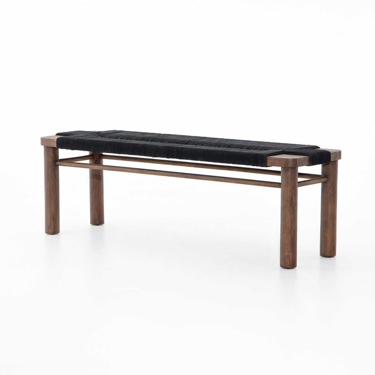 Shona Bench Matte BlackBench Four Hands  Matte Black   Four Hands, Burke Decor, Mid Century Modern Furniture, Old Bones Furniture Company, Old Bones Co, Modern Mid Century, Designer Furniture, https://www.oldbonesco.com/