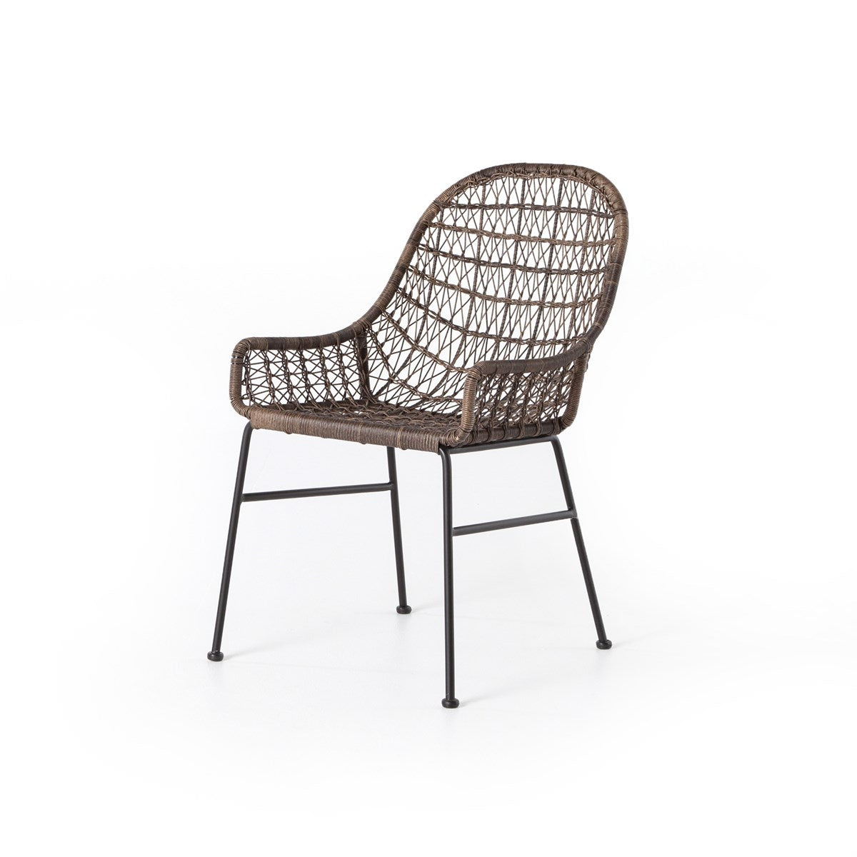 Bandera Outdoor Woven Dining Chair Distressed GreyDining Chair Four Hands  Distressed Grey   Four Hands, Burke Decor, Mid Century Modern Furniture, Old Bones Furniture Company, Old Bones Co, Modern Mid Century, Designer Furniture, https://www.oldbonesco.com/