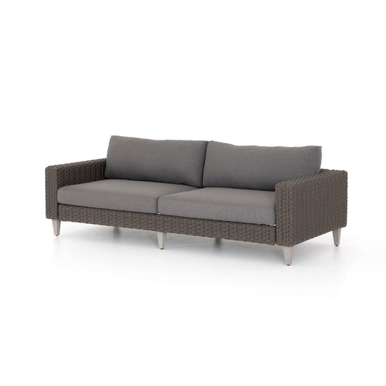 Remi Outdoor Sofa-90" CharcoalSofa Four Hands  Charcoal   Four Hands, Burke Decor, Mid Century Modern Furniture, Old Bones Furniture Company, Old Bones Co, Modern Mid Century, Designer Furniture, https://www.oldbonesco.com/