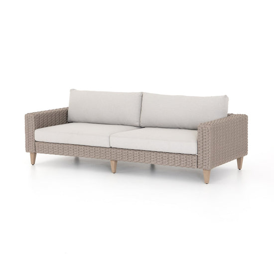 Remi Outdoor Sofa-90" Stone GreySofa Four Hands  Stone Grey   Four Hands, Burke Decor, Mid Century Modern Furniture, Old Bones Furniture Company, Old Bones Co, Modern Mid Century, Designer Furniture, https://www.oldbonesco.com/