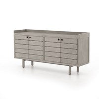 Load image into Gallery viewer, Lula Outdoor Sideboard Weathered GreySideboard Four Hands  Weathered Grey   Four Hands, Mid Century Modern Furniture, Old Bones Furniture Company, Old Bones Co, Modern Mid Century, Designer Furniture, https://www.oldbonesco.com/
