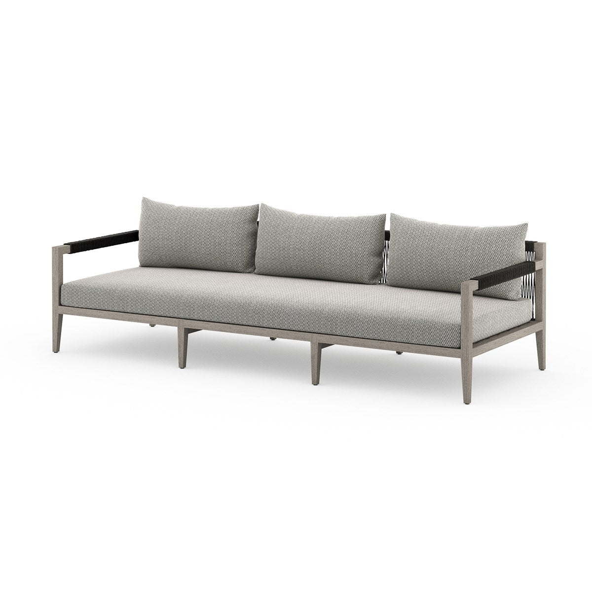Sherwood Outdoor Sofa, Weathered Grey Faye Ash / 93"Sofa Four Hands  Faye Ash 93"  Four Hands, Burke Decor, Mid Century Modern Furniture, Old Bones Furniture Company, Old Bones Co, Modern Mid Century, Designer Furniture, https://www.oldbonesco.com/