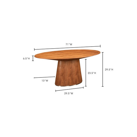 Load image into Gallery viewer, Otago Oval Dining Table Dining Tables Moe&amp;#39;s     Four Hands, Burke Decor, Mid Century Modern Furniture, Old Bones Furniture Company, Old Bones Co, Modern Mid Century, Designer Furniture, https://www.oldbonesco.com/
