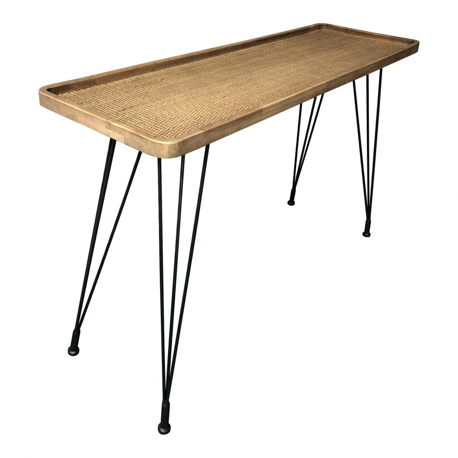 Rollo Rattan Console Table Console Table Moe's     Four Hands, Burke Decor, Mid Century Modern Furniture, Old Bones Furniture Company, Old Bones Co, Modern Mid Century, Designer Furniture, https://www.oldbonesco.com/