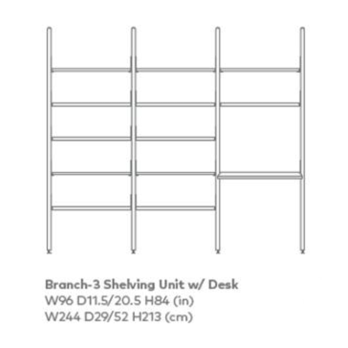 Branch-3 Desk Shelving Unit SHELVING Gus*     Four Hands, Burke Decor, Mid Century Modern Furniture, Old Bones Furniture Company, Old Bones Co, Modern Mid Century, Designer Furniture, https://www.oldbonesco.com/