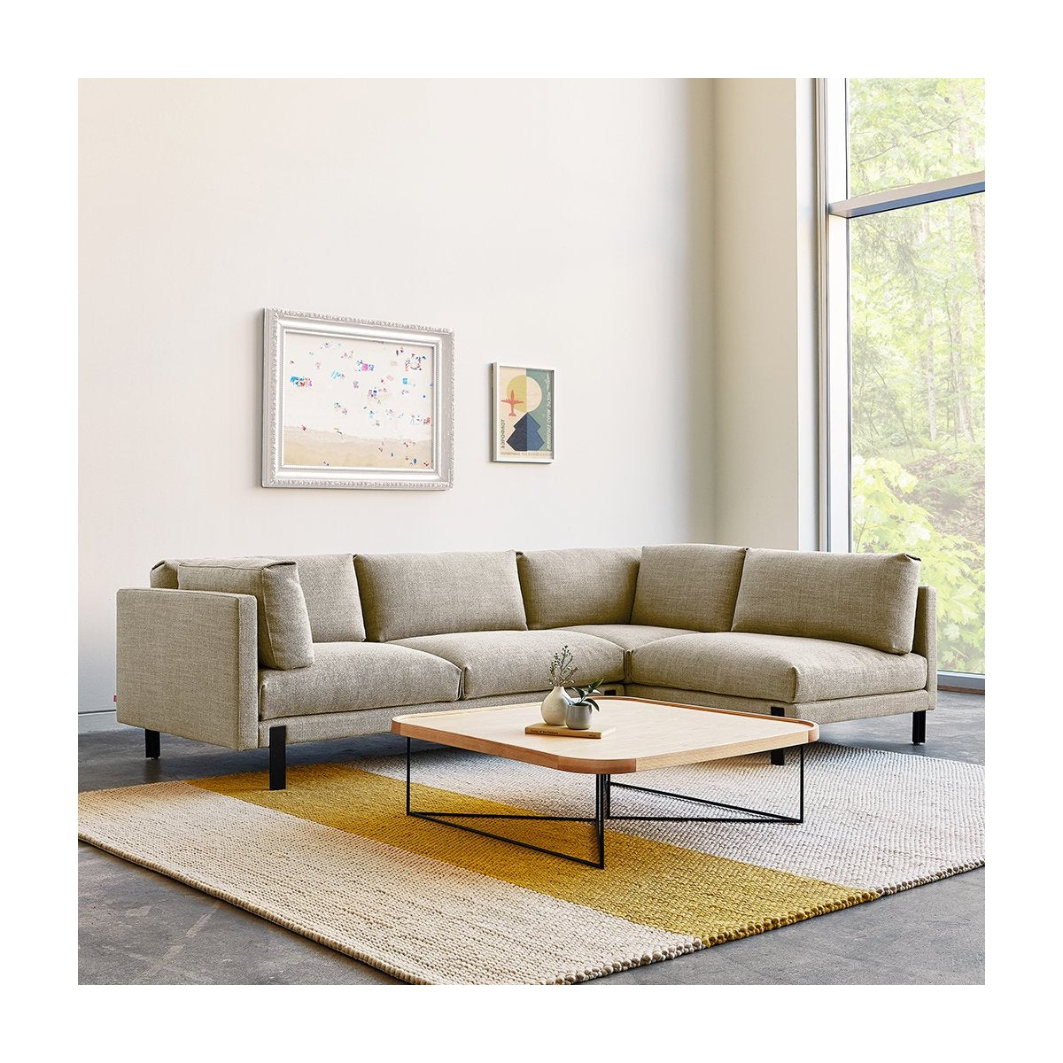 Load image into Gallery viewer, Silverlake Sectional Right Facing Sectional Sofa Gus*     Four Hands, Burke Decor, Mid Century Modern Furniture, Old Bones Furniture Company, Old Bones Co, Modern Mid Century, Designer Furniture, https://www.oldbonesco.com/
