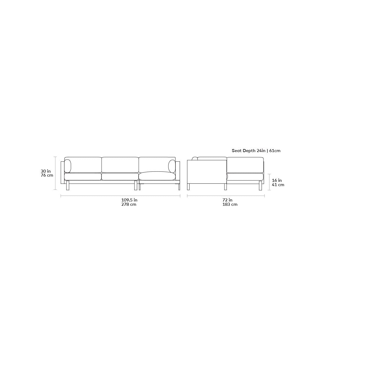 Silverlake Sectional Right Facing Sectional Sofa Gus*     Four Hands, Burke Decor, Mid Century Modern Furniture, Old Bones Furniture Company, Old Bones Co, Modern Mid Century, Designer Furniture, https://www.oldbonesco.com/