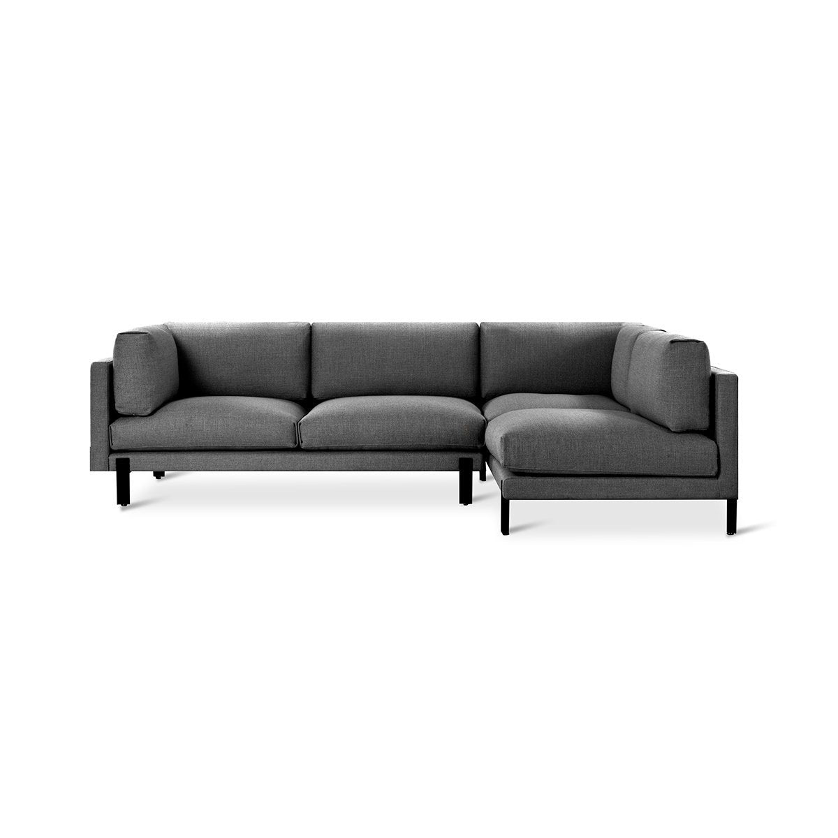 Load image into Gallery viewer, Silverlake Sectional Right Facing Andorra PewterSectional Sofa Gus*  Andorra Pewter   Four Hands, Burke Decor, Mid Century Modern Furniture, Old Bones Furniture Company, Old Bones Co, Modern Mid Century, Designer Furniture, https://www.oldbonesco.com/
