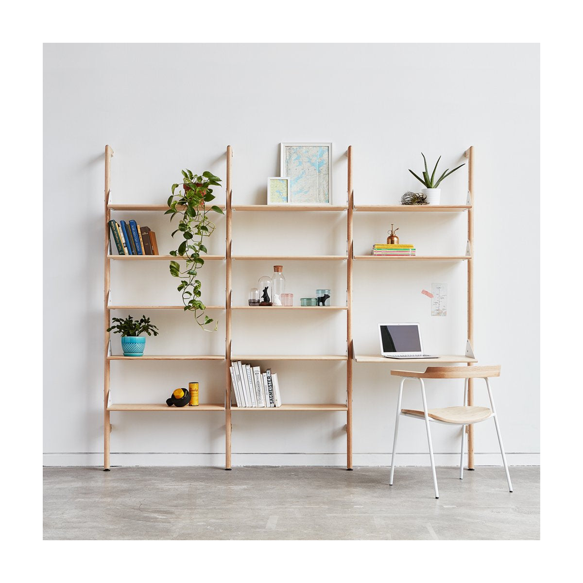 Branch-3 Desk Shelving Unit SHELVING Gus*     Four Hands, Burke Decor, Mid Century Modern Furniture, Old Bones Furniture Company, Old Bones Co, Modern Mid Century, Designer Furniture, https://www.oldbonesco.com/