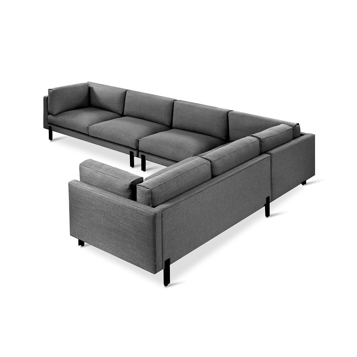 Silverlake XL Sectional Right Facing Andorra PewterSectional Sofa Gus*  Andorra Pewter   Four Hands, Burke Decor, Mid Century Modern Furniture, Old Bones Furniture Company, Old Bones Co, Modern Mid Century, Designer Furniture, https://www.oldbonesco.com/
