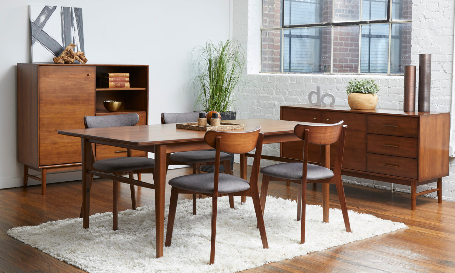 Load image into Gallery viewer, Tahoe American Walnut 60&amp;quot; Dining Table Dining Table Unique Furniture     Four Hands, Mid Century Modern Furniture, Old Bones Furniture Company, Old Bones Co, Modern Mid Century, Designer Furniture, https://www.oldbonesco.com/
