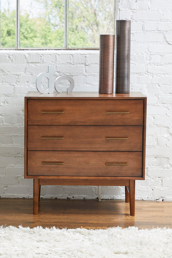 Lavina Walnut 3 Drawer Chest Chests & Dressers Unique Furniture     Four Hands, Mid Century Modern Furniture, Old Bones Furniture Company, Old Bones Co, Modern Mid Century, Designer Furniture, https://www.oldbonesco.com/