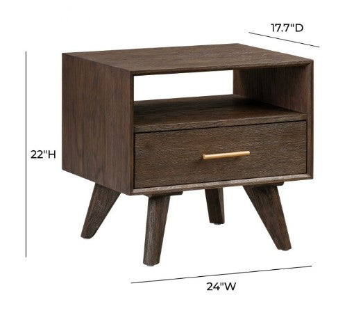 Loft Wooden Nightstand Nightstand TOV Furniture     Four Hands, Mid Century Modern Furniture, Old Bones Furniture Company, Old Bones Co, Modern Mid Century, Designer Furniture, https://www.oldbonesco.com/
