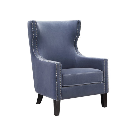 Load image into Gallery viewer, Valley Arm Chair Blue Occasional Chairs Moe&amp;#39;s     Four Hands, Burke Decor, Mid Century Modern Furniture, Old Bones Furniture Company, Old Bones Co, Modern Mid Century, Designer Furniture, https://www.oldbonesco.com/
