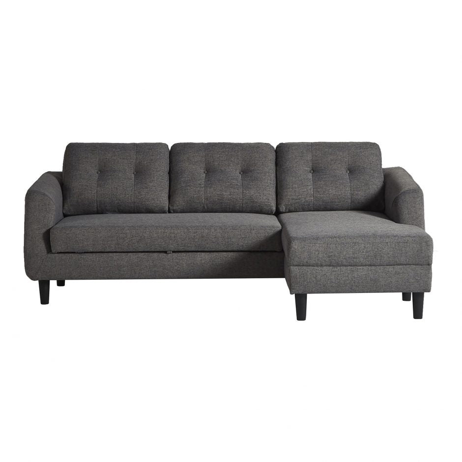 Belagio Sofa Bed with Chaise Right CharcoalSofa Bed Moe's  Charcoal   Four Hands, Burke Decor, Mid Century Modern Furniture, Old Bones Furniture Company, Old Bones Co, Modern Mid Century, Designer Furniture, https://www.oldbonesco.com/