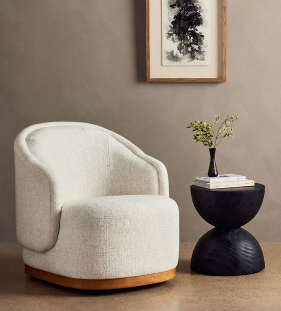 Martine Swivel Chair-Omari Natural swivel chair Four Hands     Four Hands, Mid Century Modern Furniture, Old Bones Furniture Company, Old Bones Co, Modern Mid Century, Designer Furniture, https://www.oldbonesco.com/