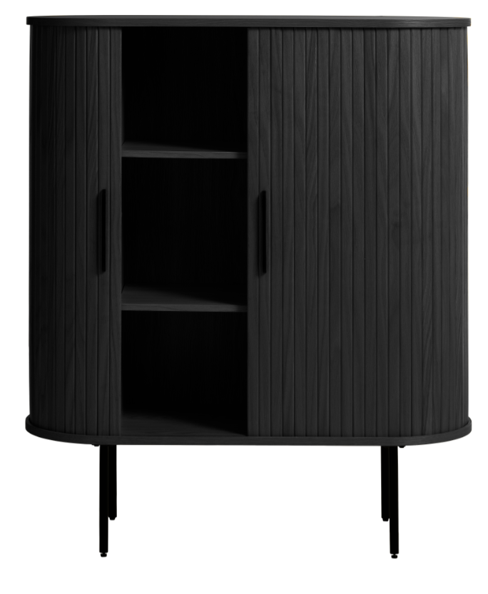 Nola Cabinet 39″ Black Oak Cabinets & Storage Unique Furniture     Four Hands, Mid Century Modern Furniture, Old Bones Furniture Company, Old Bones Co, Modern Mid Century, Designer Furniture, https://www.oldbonesco.com/