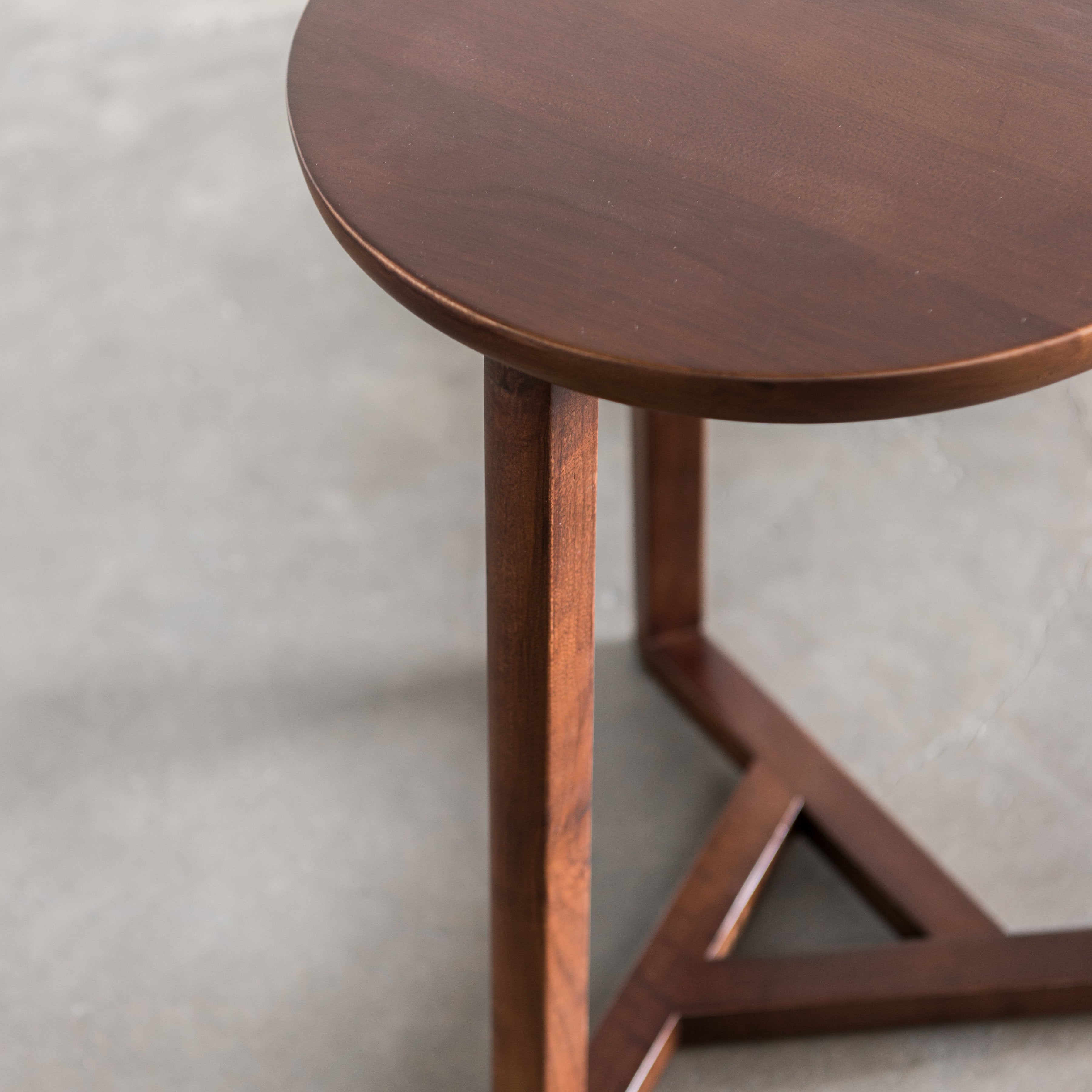 Oslo Walnut Round Side Table Side Table Gingko Furniture     Four Hands, Burke Decor, Mid Century Modern Furniture, Old Bones Furniture Company, Old Bones Co, Modern Mid Century, Designer Furniture, https://www.oldbonesco.com/