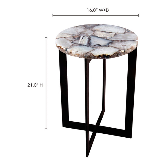 Blanca Agate Accent Table Accent Tables Moe's     Four Hands, Burke Decor, Mid Century Modern Furniture, Old Bones Furniture Company, Old Bones Co, Modern Mid Century, Designer Furniture, https://www.oldbonesco.com/