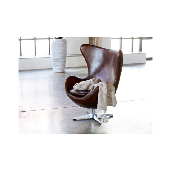 Load image into Gallery viewer, St Anne Swivel Club Chair Brown Occasional Chairs Moe&amp;#39;s     Four Hands, Burke Decor, Mid Century Modern Furniture, Old Bones Furniture Company, Old Bones Co, Modern Mid Century, Designer Furniture, https://www.oldbonesco.com/
