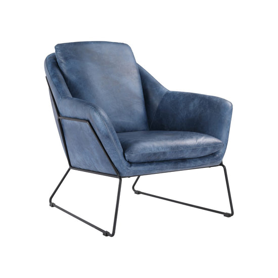 Load image into Gallery viewer, Greer Club Chair BlueOccasional Chair Moe&amp;#39;s  Blue   Four Hands, Burke Decor, Mid Century Modern Furniture, Old Bones Furniture Company, Old Bones Co, Modern Mid Century, Designer Furniture, https://www.oldbonesco.com/
