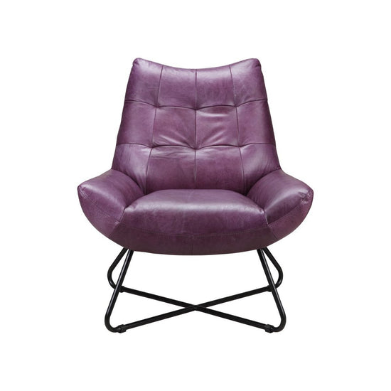 Load image into Gallery viewer, Graduate Lounge Chair PurpleOccasional Chairs Moe&amp;#39;s  Purple   Four Hands, Burke Decor, Mid Century Modern Furniture, Old Bones Furniture Company, Old Bones Co, Modern Mid Century, Designer Furniture, https://www.oldbonesco.com/
