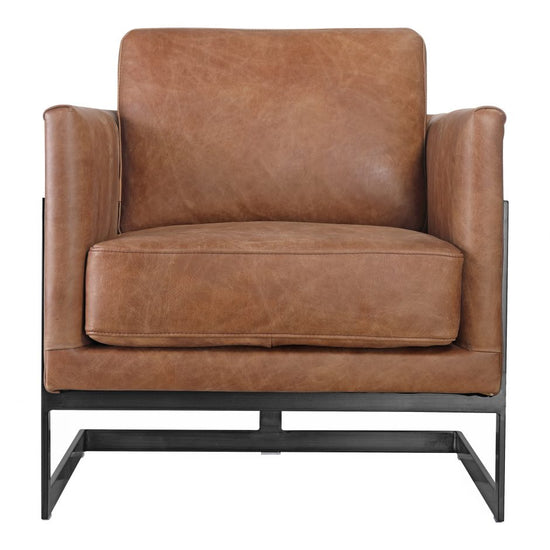 Load image into Gallery viewer, Luxley Club Chair BrownOccasional Chairs Moe&amp;#39;s  Brown   Four Hands, Burke Decor, Mid Century Modern Furniture, Old Bones Furniture Company, Old Bones Co, Modern Mid Century, Designer Furniture, https://www.oldbonesco.com/
