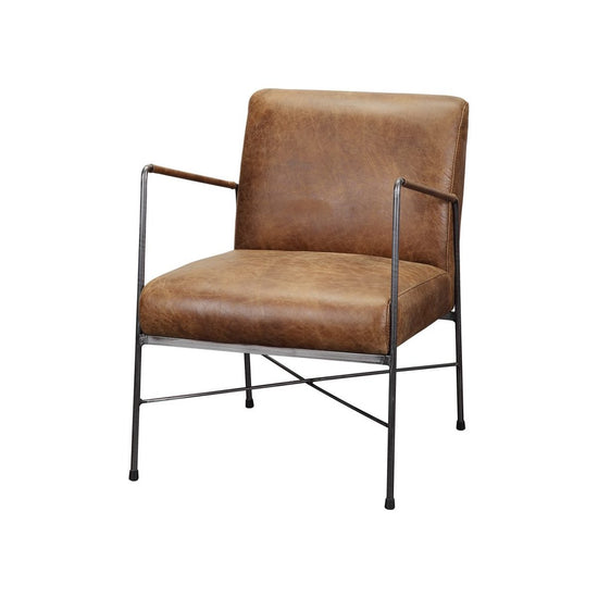 Load image into Gallery viewer, Dagwood Leather Arm Chair Brown Occasional Chairs Moe&amp;#39;s     Four Hands, Burke Decor, Mid Century Modern Furniture, Old Bones Furniture Company, Old Bones Co, Modern Mid Century, Designer Furniture, https://www.oldbonesco.com/
