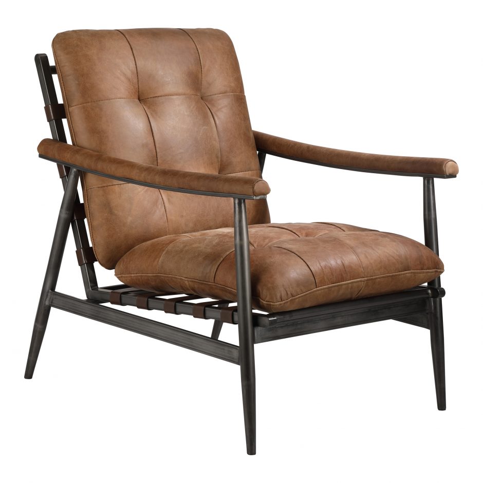 Load image into Gallery viewer, Shubert Accent Chair Cappuccino Accent Chair Moe&amp;#39;s     Four Hands, Burke Decor, Mid Century Modern Furniture, Old Bones Furniture Company, Old Bones Co, Modern Mid Century, Designer Furniture, https://www.oldbonesco.com/
