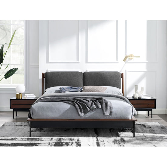 Load image into Gallery viewer, Park Avenue Bed with Fabric Ruby Beds &amp;amp; Frames Greenington     Four Hands, Burke Decor, Mid Century Modern Furniture, Old Bones Furniture Company, Old Bones Co, Modern Mid Century, Designer Furniture, https://www.oldbonesco.com/
