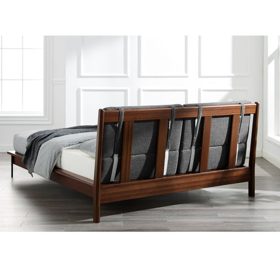 Load image into Gallery viewer, Park Avenue Bed with Fabric Ruby Beds &amp;amp; Frames Greenington     Four Hands, Burke Decor, Mid Century Modern Furniture, Old Bones Furniture Company, Old Bones Co, Modern Mid Century, Designer Furniture, https://www.oldbonesco.com/
