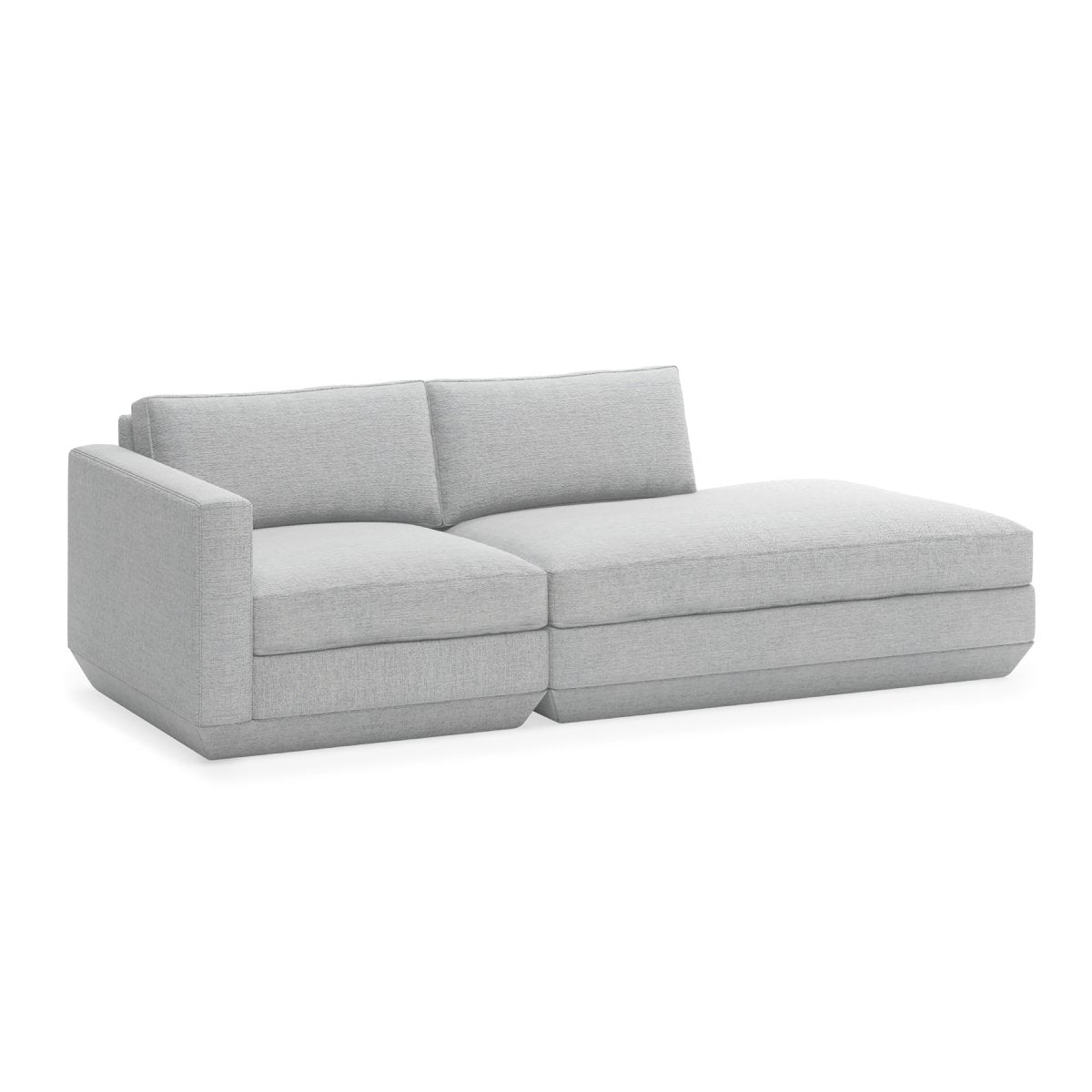 Podium Modular 2PC Lounge Sofa Right Lounge Sofa Gus*     Four Hands, Burke Decor, Mid Century Modern Furniture, Old Bones Furniture Company, Old Bones Co, Modern Mid Century, Designer Furniture, https://www.oldbonesco.com/